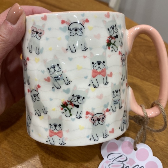 NWT. Large, Bella, 20oz., “Frenchie”, ceramic mug. - Picture 2 of 11